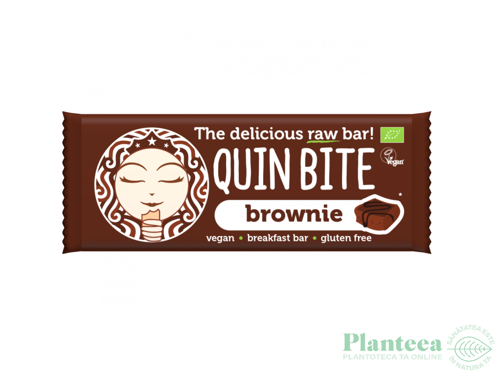 Baton raw delicios negresa ciocolata bio 30g - QUIN BITE