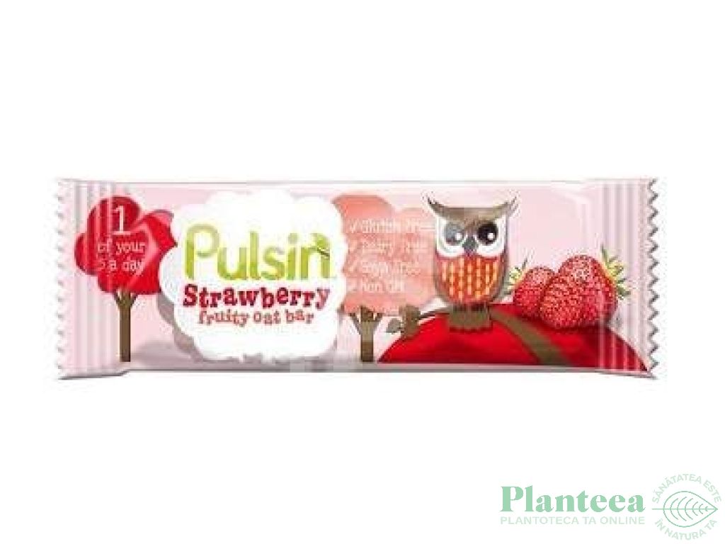 Baton fructe ovaz capsuni copii 25g - PULSIN