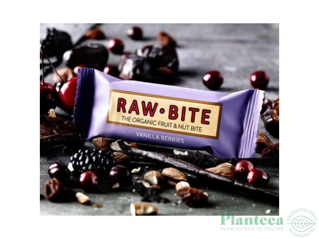 Baton fructe padure vanilie eco 50g - RAW BITE