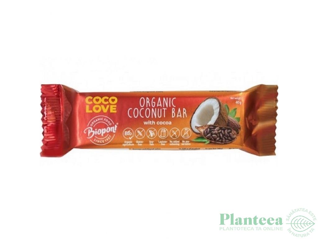 Baton cocos cacao Coco Love eco 40g - BIOPONT