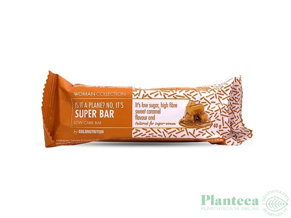 Baton Super low carb caramel Woman Collection 40g - GOLD NUTRITION