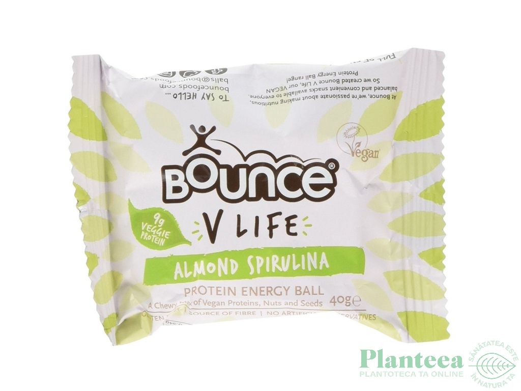 Bila proteica energizant migdale spirulina 40g - BOUNCE