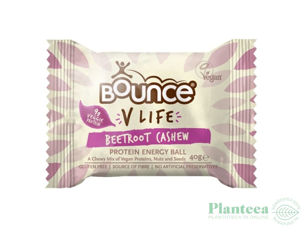 Bila proteica energizant sfecla rosie caju 40g - BOUNCE