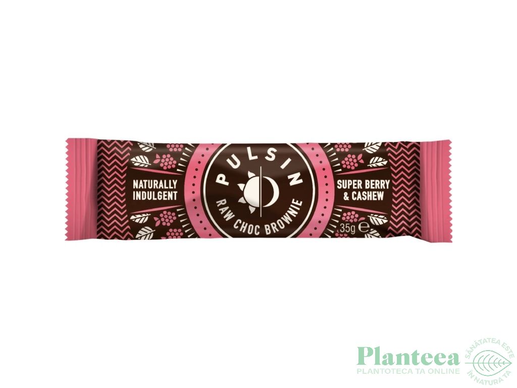 Baton ciocolata neagra zmeura goji 35g - PULSIN