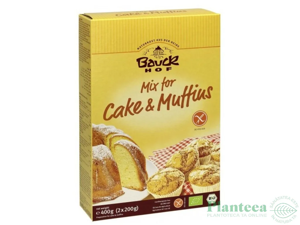 Premix chec briose fara gluten eco 2x200g - BAUCK HOF