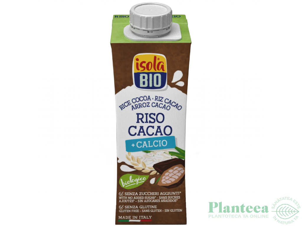 Lapte orez Ca cacao fara gluten eco 250ml - ISOLA BIO