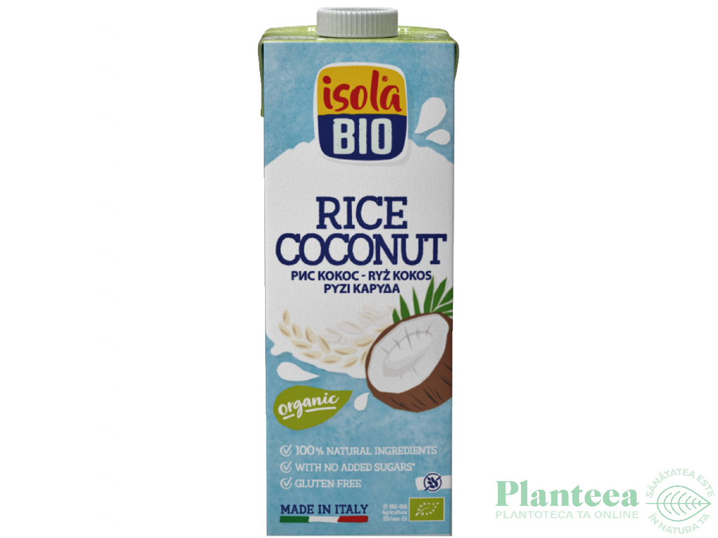 Lapte orez cocos eco 1L - ISOLA BIO