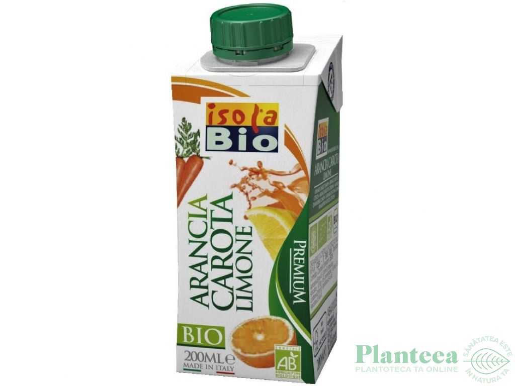 Nectar portocale morcov lamaie Premium eco 200ml - ISOLA BIO