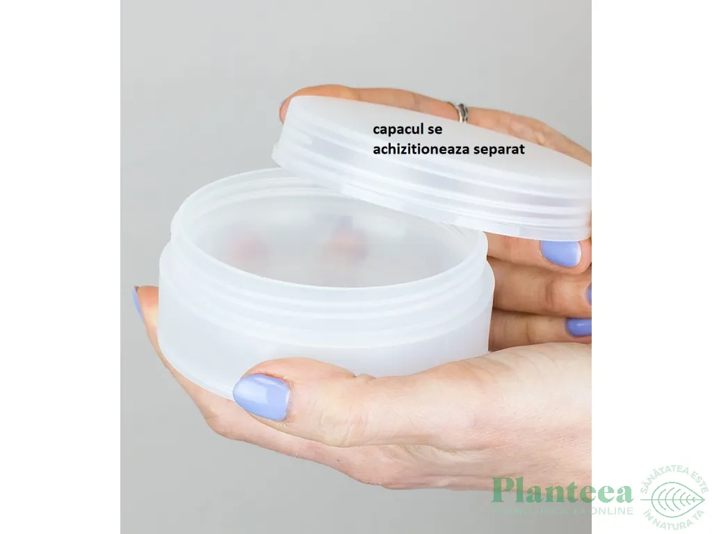 Borcanel plastic translucid Carven fara capac fara opercul 100ml - ELLEMENTAL