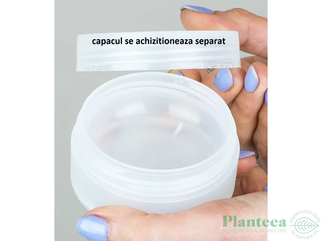 Borcanel plastic translucid Carven fara capac fara opercul 50ml - ELLEMENTAL