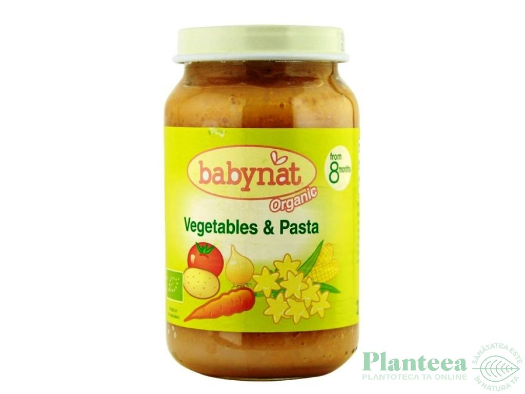 Piure morcovi tomate paste bebe +8luni eco 200g - BABYBIO