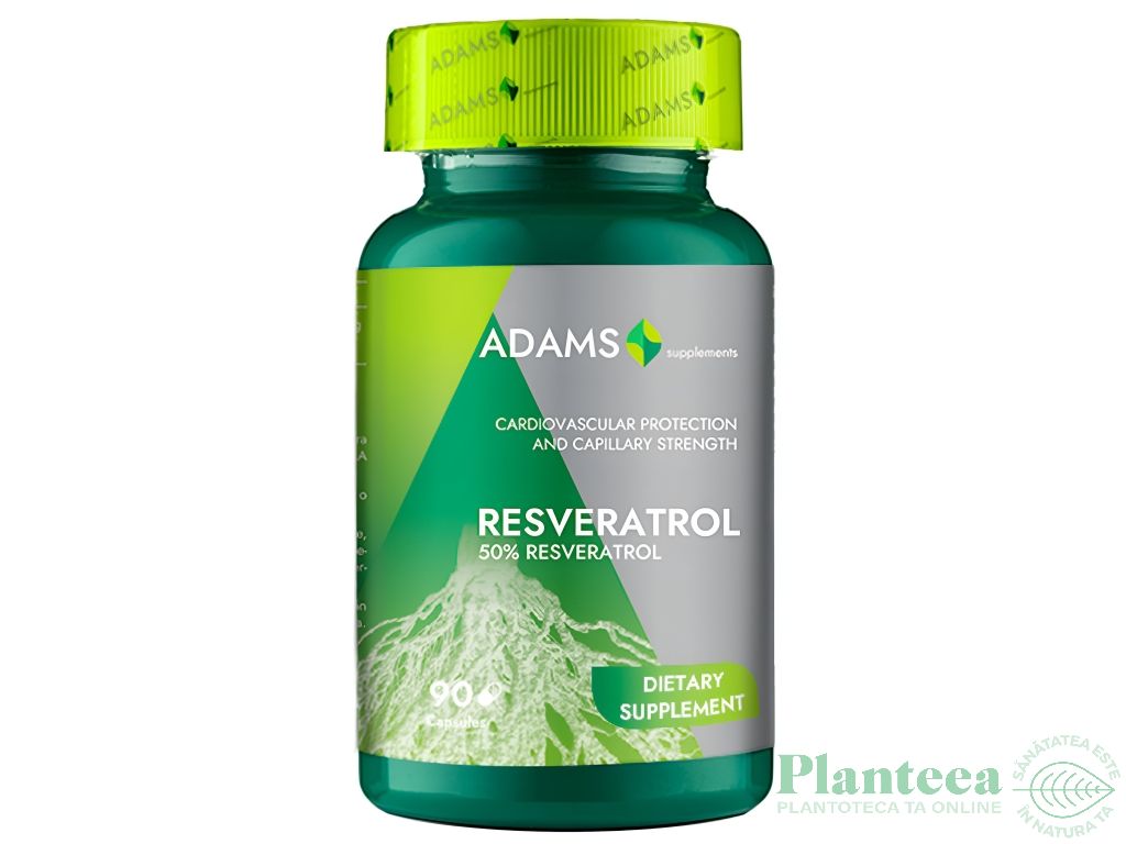 Resveratrol 50mg 90cps - ADAMS SUPPLEMENTS