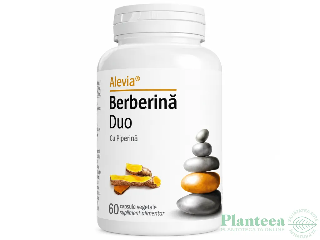 Berberina duo piperina 500mg 60cps - ALEVIA