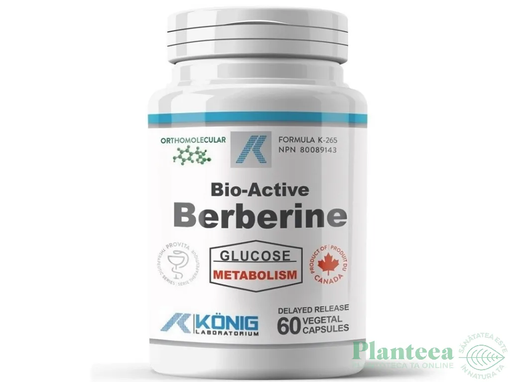 Berberina BioActiva eliberare intarziata 60cps - KONIG