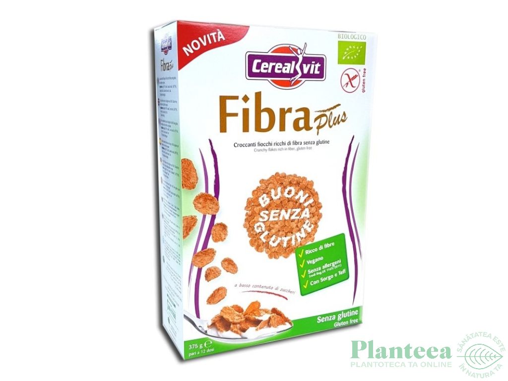 Fulgi cereale fara gluten Fibra Plus eco 375g - CEREALVIT