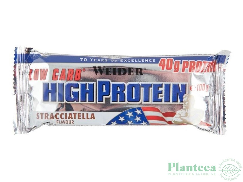 Baton proteic 40% HighProtein stracciatella 100g - WEIDER