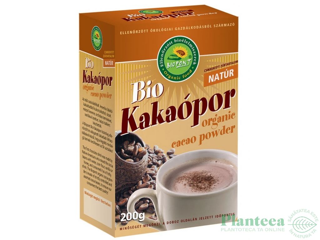 Cacao pulbere eco 200g - BIOPONT