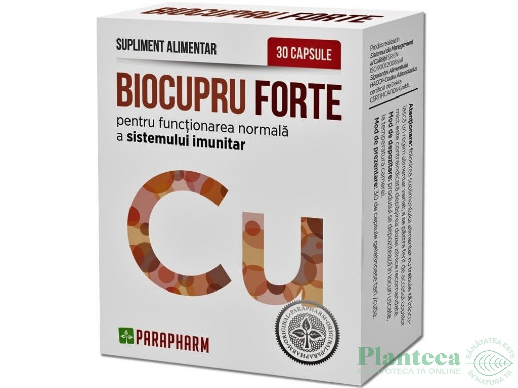 Bio Cupru forte 30cps - PARAPHARM