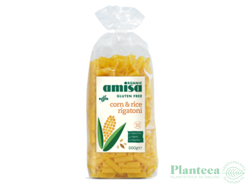 Paste rigatoni porumb orez eco 500g - AMISA