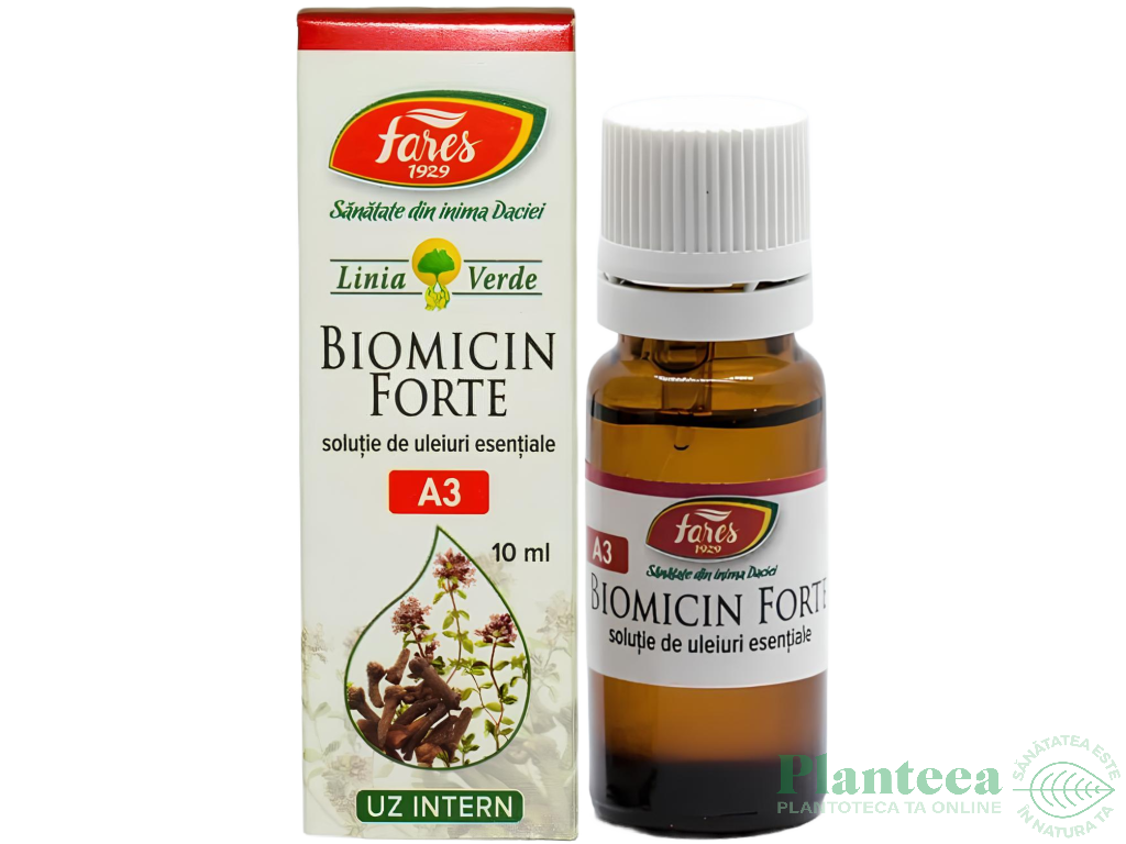 Solutie uleiuri esentiale Biomicin forte 10ml - FARES