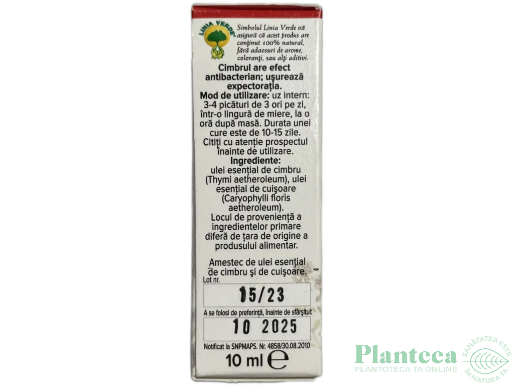 Solutie uleiuri esentiale Biomicin forte 10ml - FARES