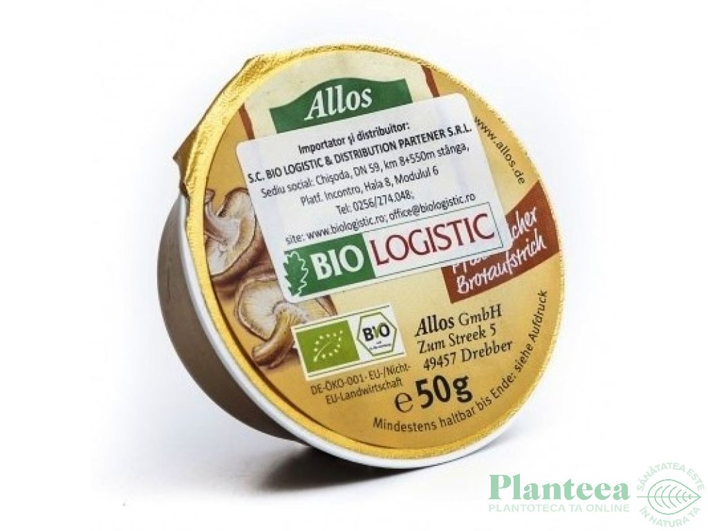 Pate vegetal ciuperci shiitake 50g - ALLOS