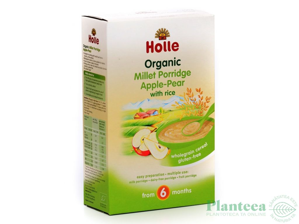 Porridge mei mere pere bebe +6luni eco 250g - HOLLE