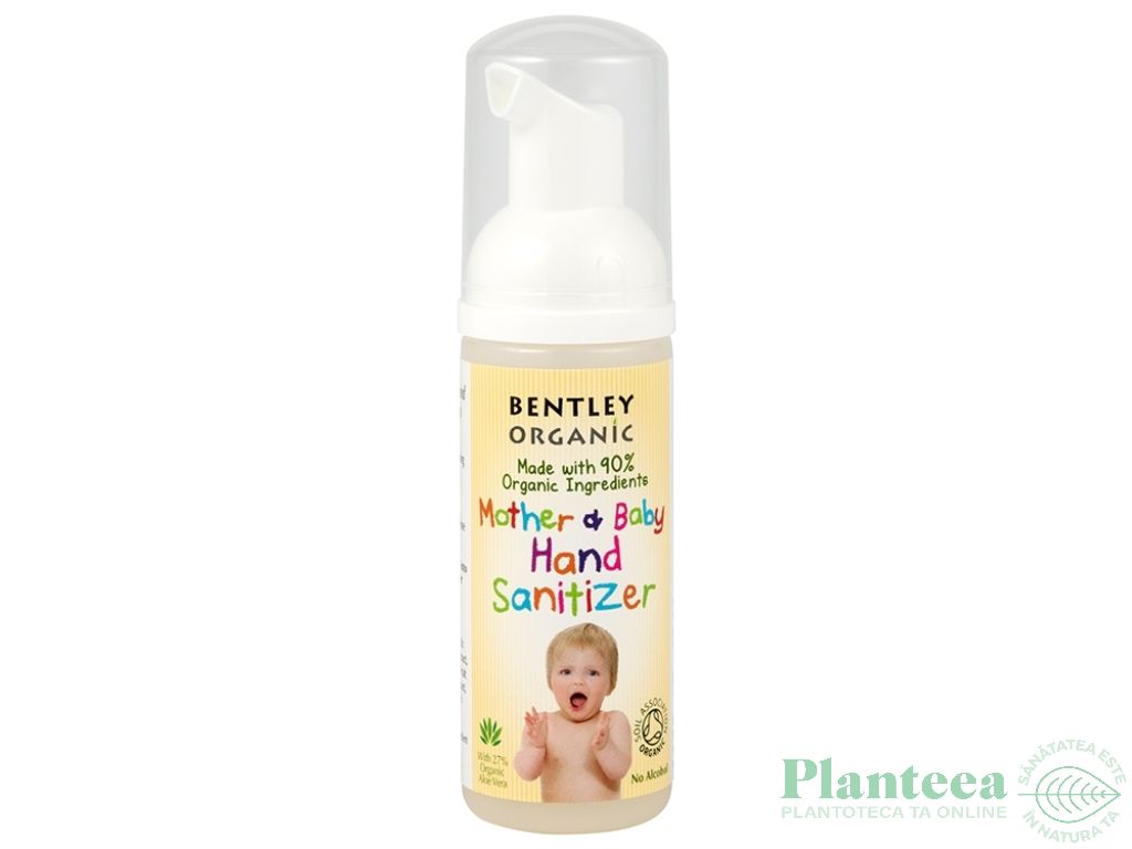 Spuma igienizanta maini pt mamici bebe 50ml - BENTLEY ORGANIC