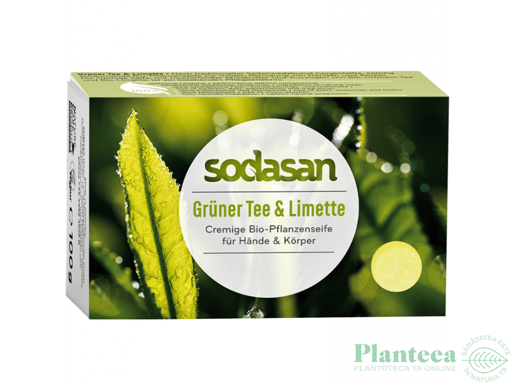 Sapun cremos ceai verde lime 100g - SODASAN