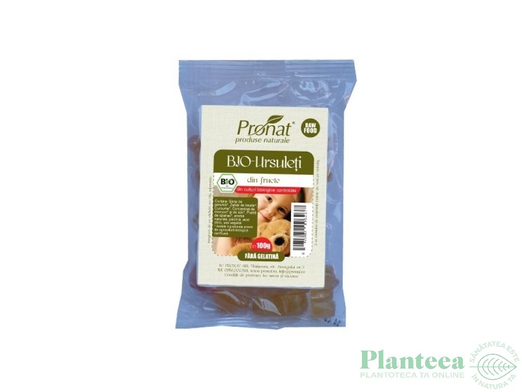 Jeleuri ursuleti fructe fara gelatina eco 100g - PRONAT