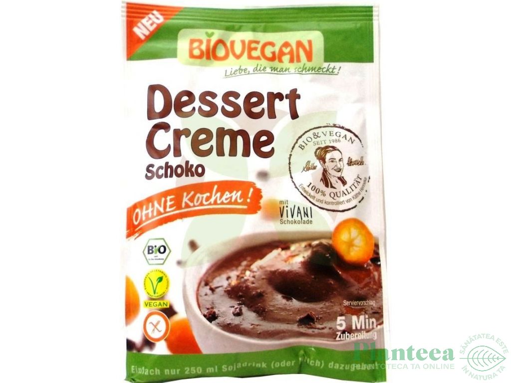 Praf desert cremos ciocolata bio 68g - BIOVEGAN