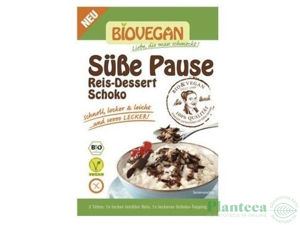 Praf desert crema orez toping ciocolata eco 69g - BIOVEGAN