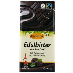 Ciocolata amaruie 85%cacao xylitol eco 100g - BIRKENGOLD