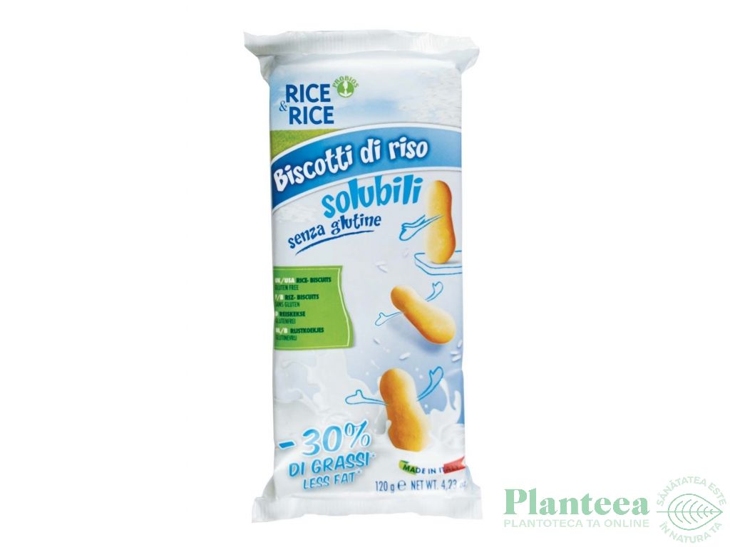 Biscuiti solubili orez fara lapte fara gluten eco 120g - PROBIOS