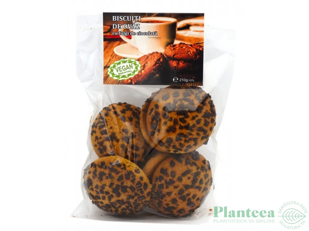 Biscuiti ovaz fulgi ciocolata 200g - GREEN SENSE