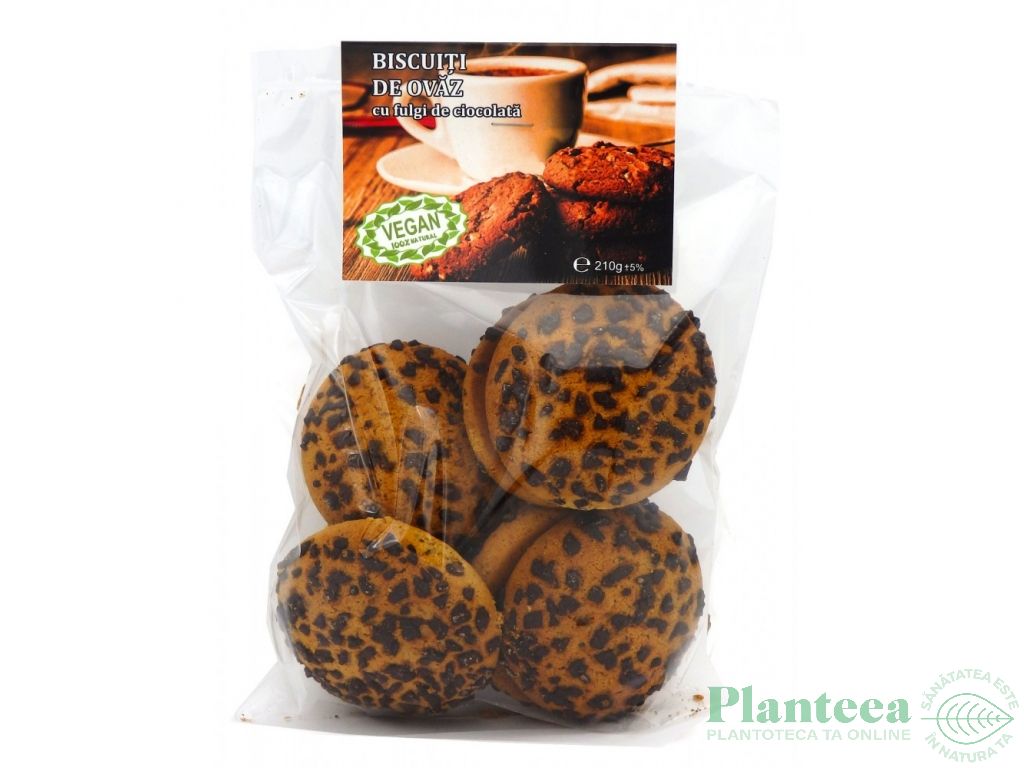 Biscuiti ovaz fulgi ciocolata 200g - GREEN SENSE