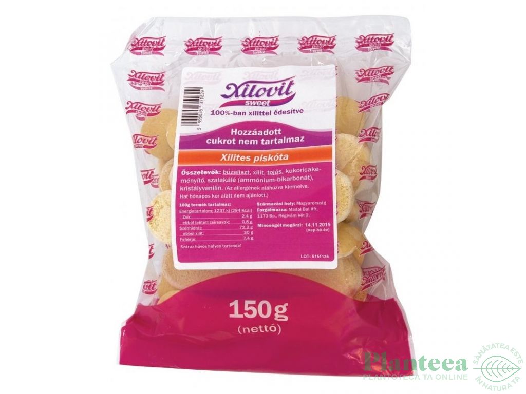 Biscuiti alac cacao xilitol 150g - XILOVIT