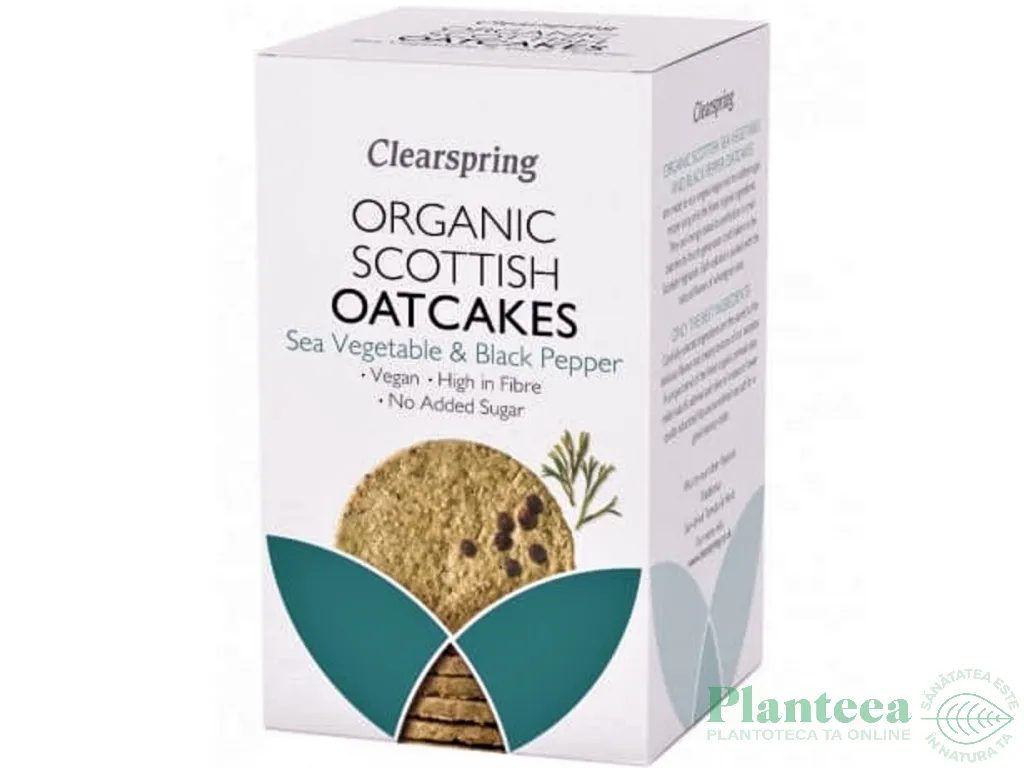 Biscuiti ovaz scotieni alge piper eco 200g - CLEARSPRING