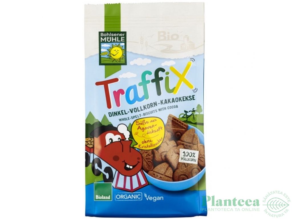 Biscuiti spelta cacao agave Traffix fara zahar eco 125g - BOHLSENER MUHLE