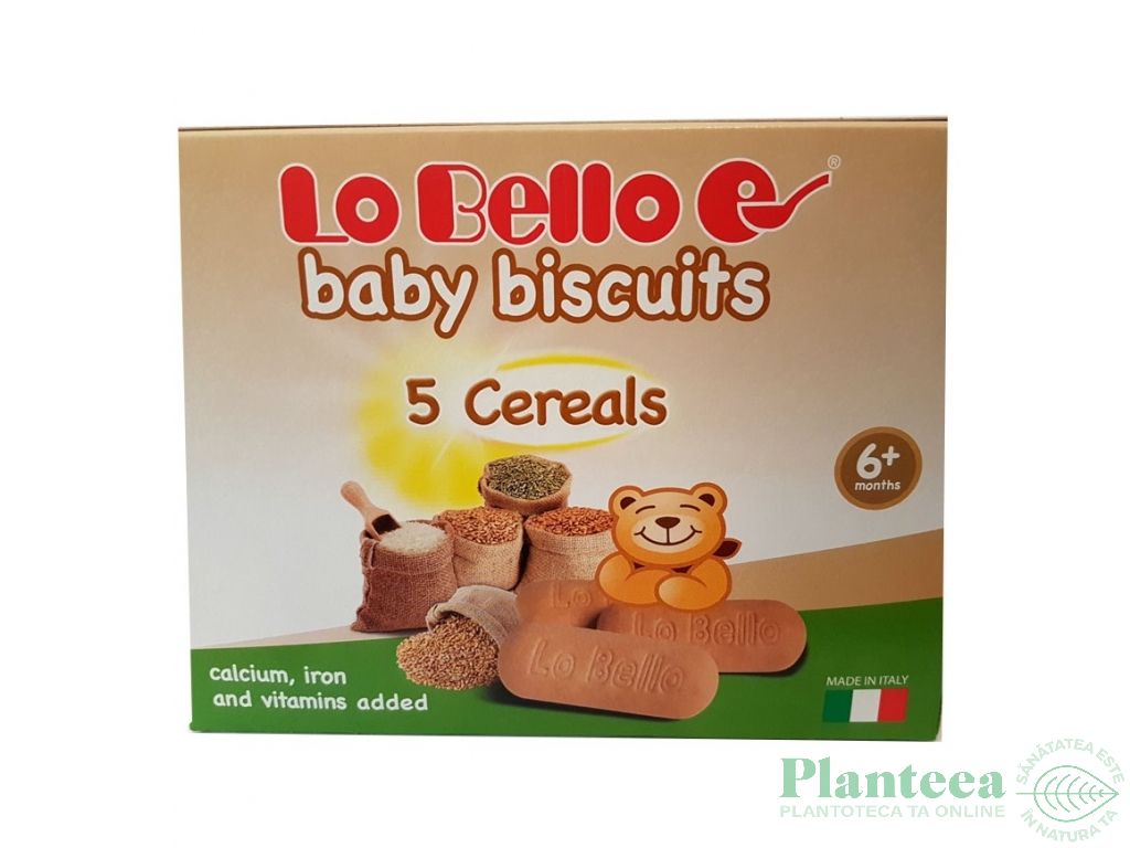 Biscuiti 5cereale bebe +6luni 200g - LO BELLO FOSFOVIT