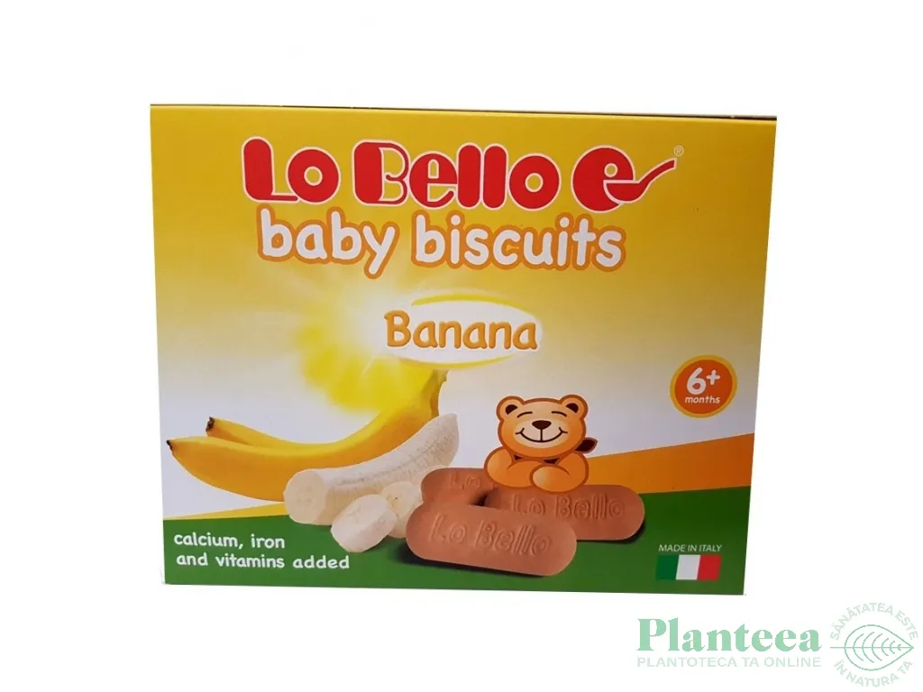 Biscuiti banane bebe +6luni 200g - LO BELLO FOSFOVIT