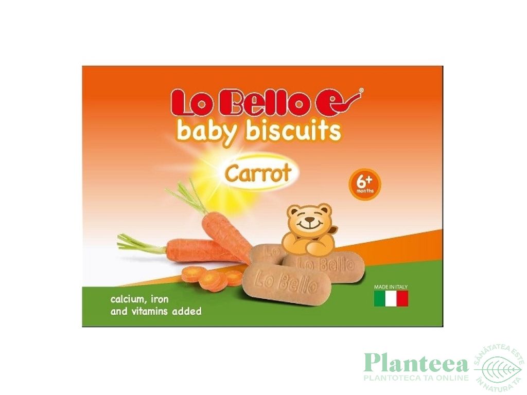Biscuiti morcov bebe +6luni 200g - LO BELLO FOSFOVIT