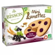 Biscuiti mini ochelari coacaze negre eco 175g - BISSON