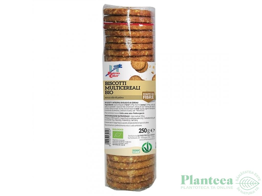 Biscuiti vegani multicereale bio 250g - LA FINESTRA SUL CIELO