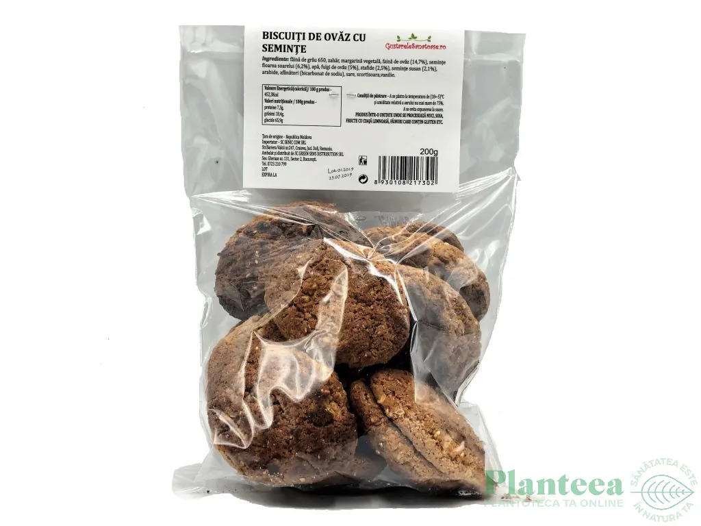 Biscuiti ovaz seminte 200g - GREEN SENSE