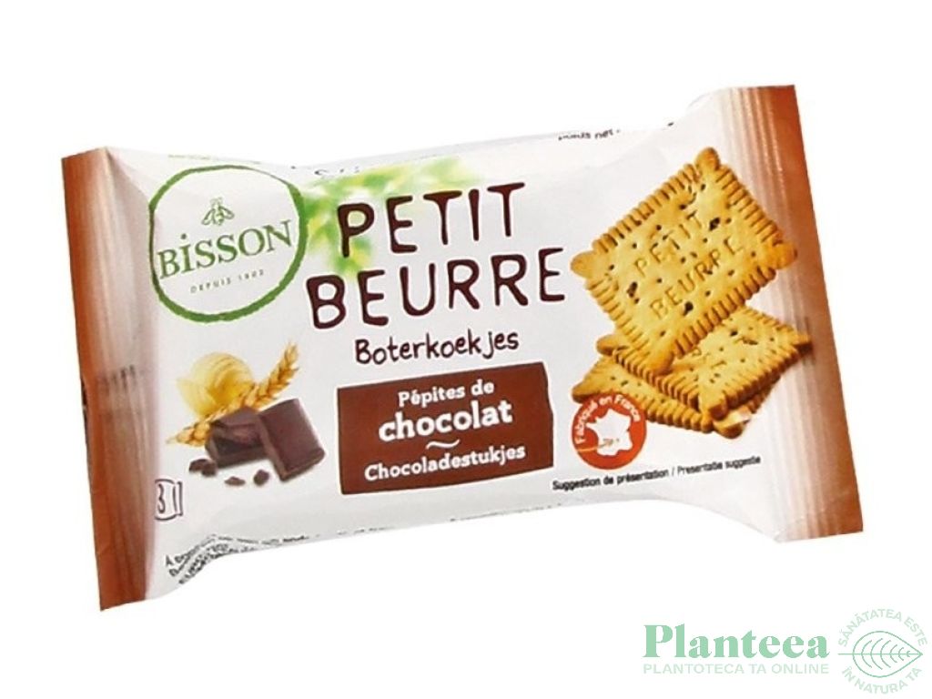 Biscuiti petit beurre pepite ciocolata eco 28g - BISSON