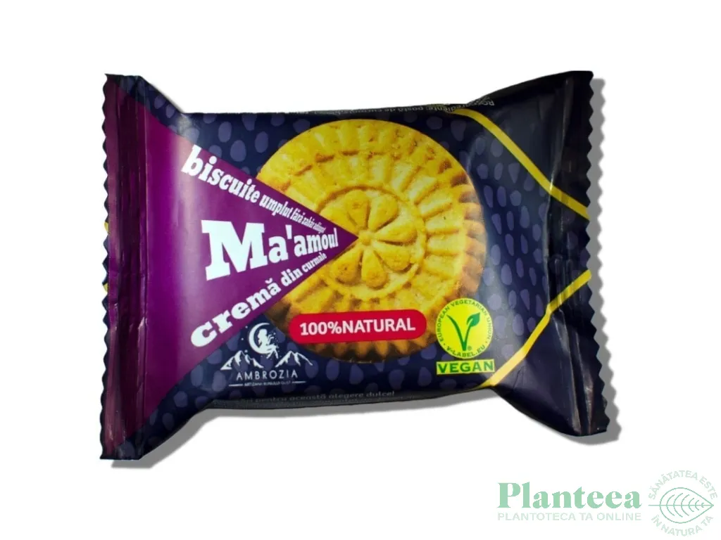 Biscuite vegan crema curmale fara zahar Ma' amoul 60g - AMBROZIA