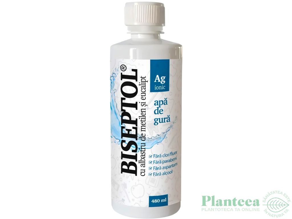 Apa gura BiSeptol albastru metilen eucalipt 480ml - DACIA PLANT