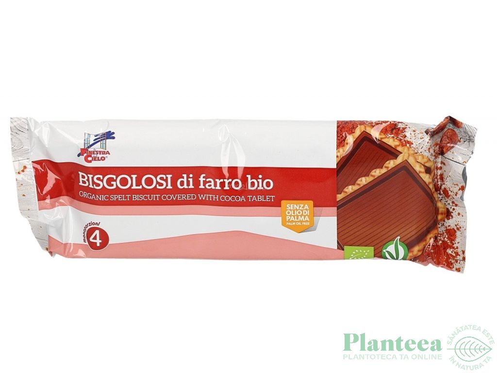 Biscuiti spelta tableta ciocolata 4x28g - LA FINESTRA SUL CIELO