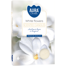 Lumanari pastila parfumate 4h white flower 6b - AURA